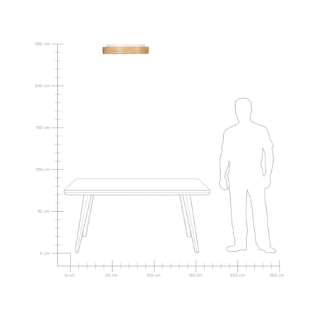 Lampa sufitowa LED ze ściemniaczem metalowa jasne drewno BRAGOTO