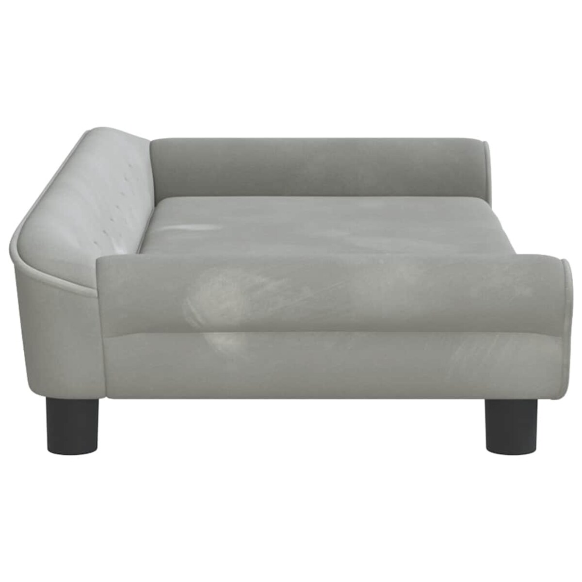 vidaXL Sofa dla dzieci, jasnoszara, 100x50x26 cm, aksamit