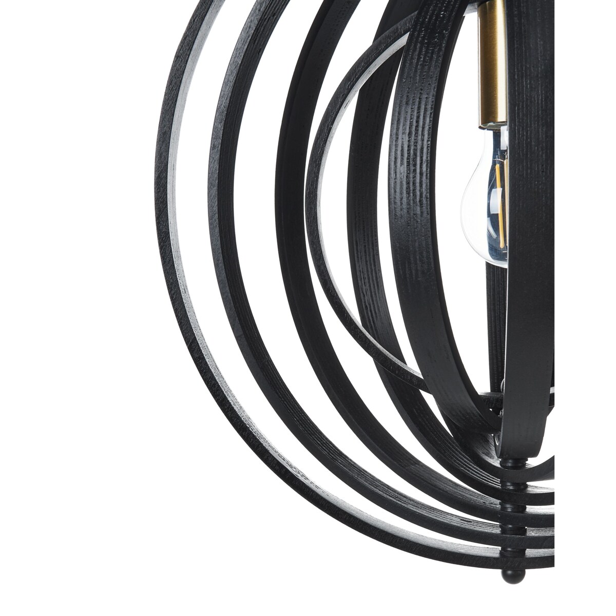 Lampa wisząca MURRELL Drewno Czarny