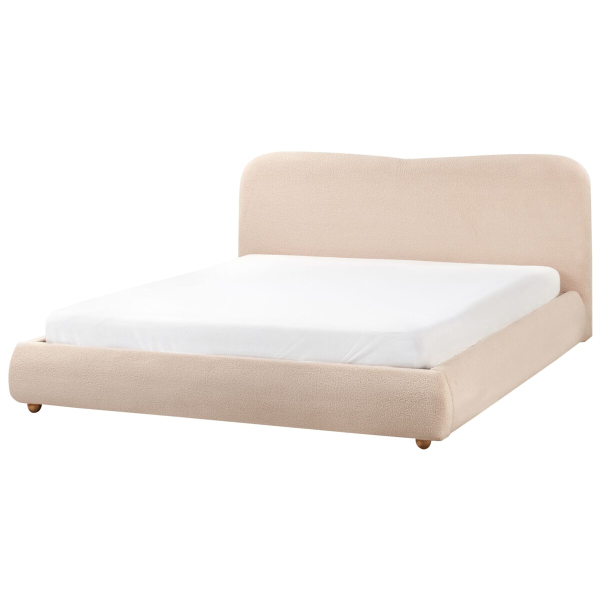 Łóżko z pojemnikiem Boucle BLAGNAC 180 x 200 cm Beżowy