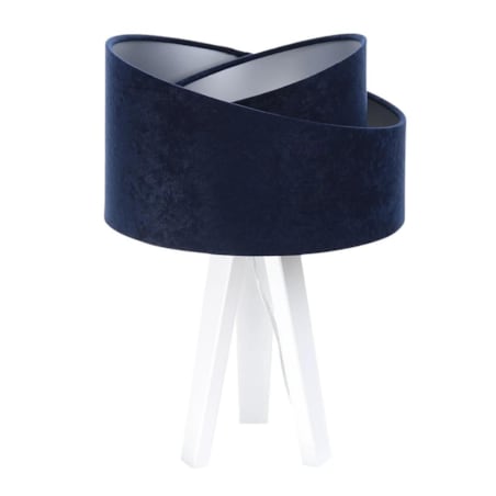 Lampa stołowa GEMSTONE granatowa/srebrna/biała