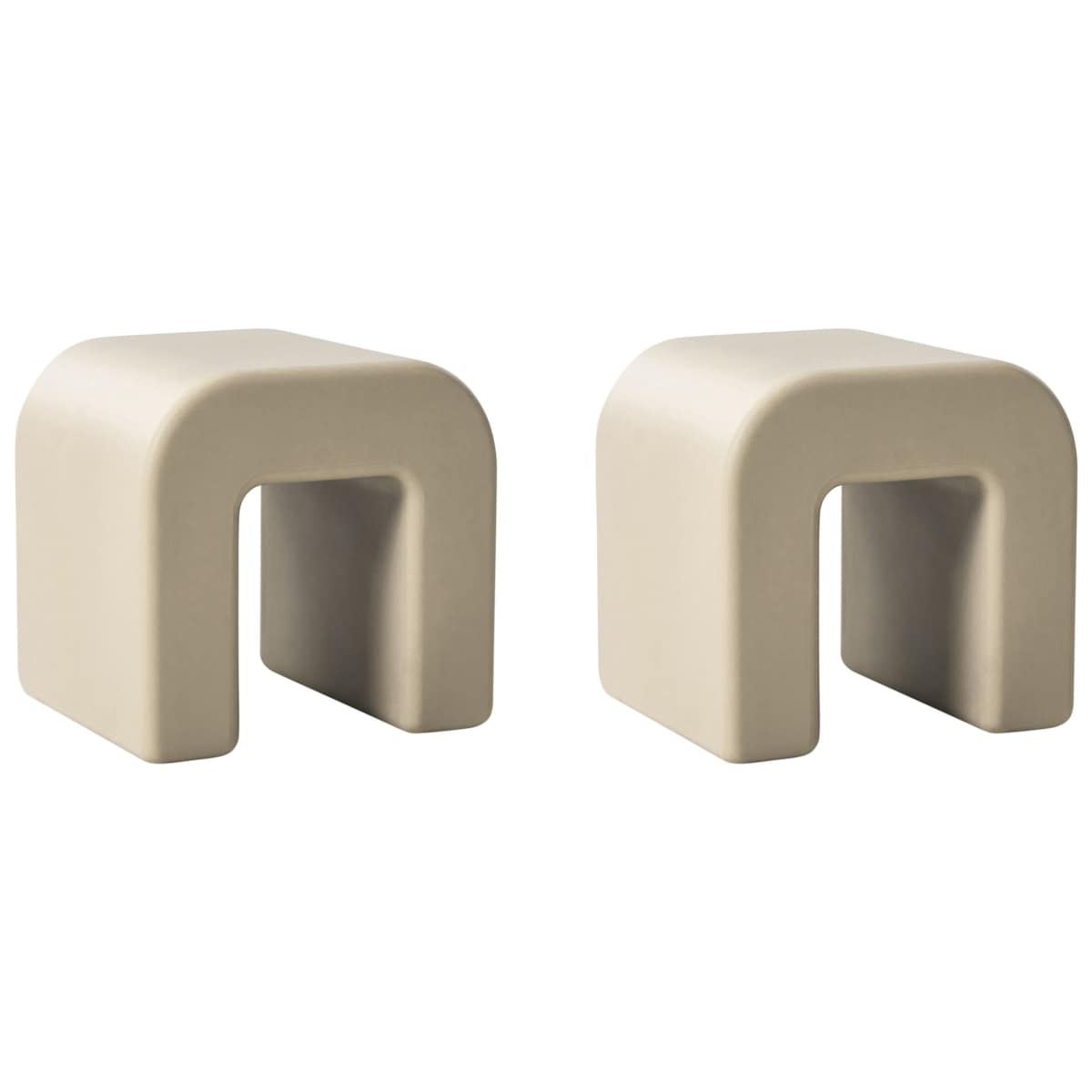 Zestaw 2 stolików pomocniczych MOZIA Piaskowy