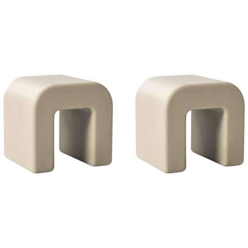 Zestaw 2 stolików pomocniczych MOZIA Piaskowy