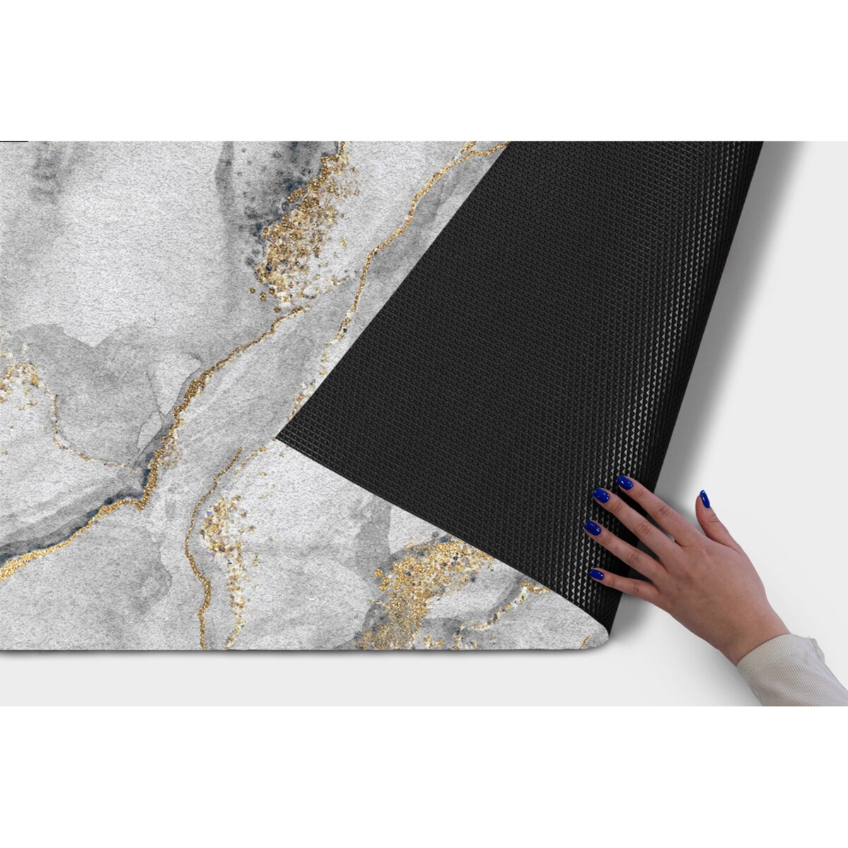 Wycieraczka zewnętrzna XXL Szary marmur 150x100cm