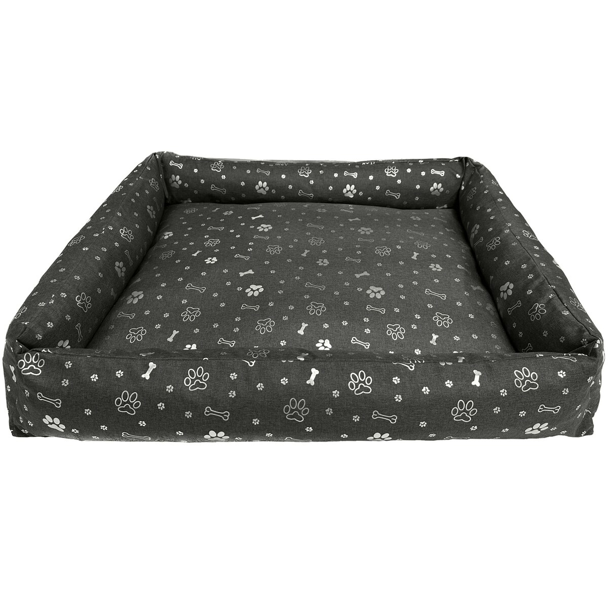 Legowisko Dla Psa Kanapa Posłanie 100X75 Cm Wodoodporne Poduszki Pikowane Kość Srebrna