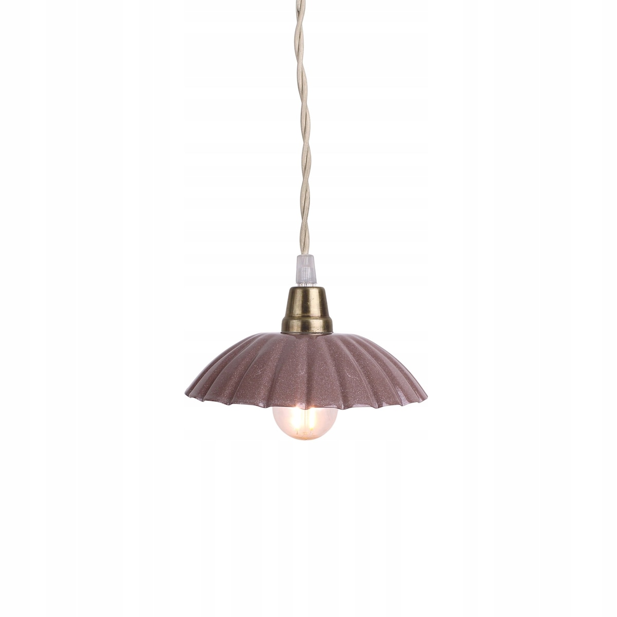 LAMPA wisząca INGRID różowa metalowa śr. 16cm