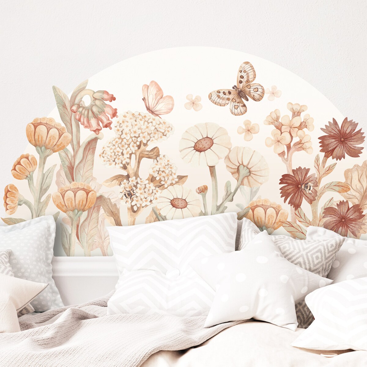 Naklejka na ścianę Kwiaty boho xxl