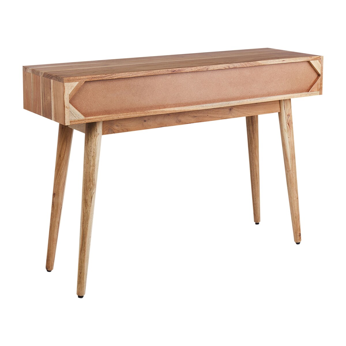 Konsola 2 szuflady z drewna akacjowego jasna FULTON