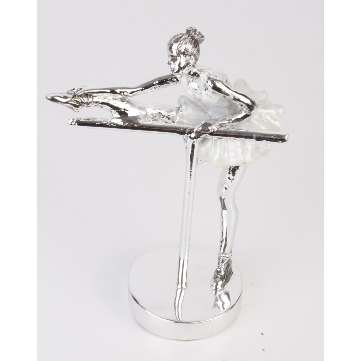 Dekoracja - baletnica 18,5x13,5x7 cm ISADORA - II srebrna z drążkiem