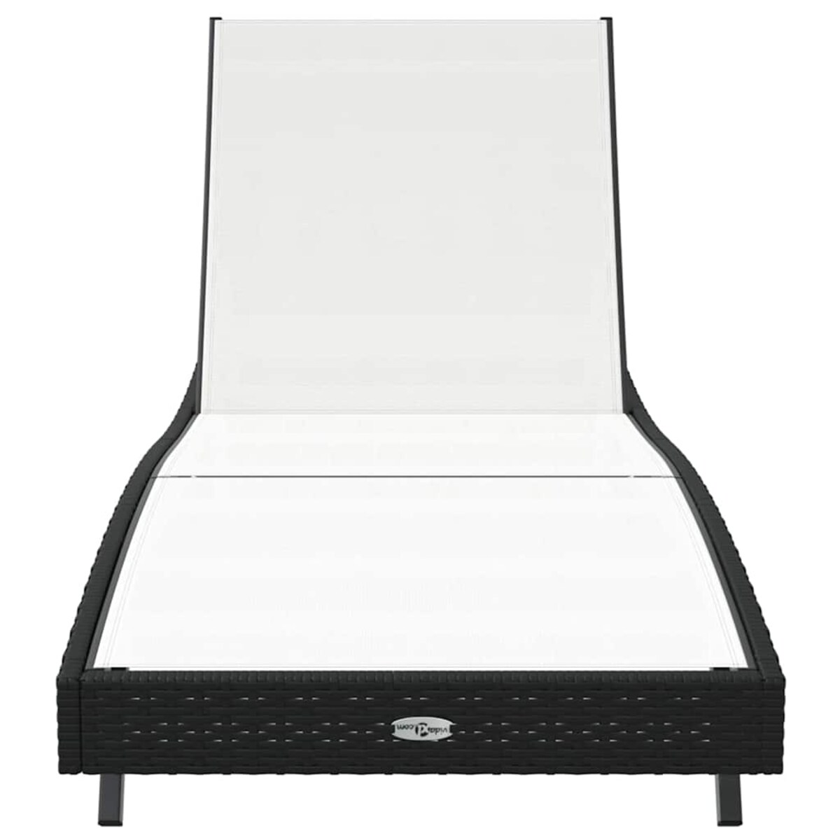 vidaXL Leżak 1-osoba Czarny i Biały 70 x 197 x 82 cm