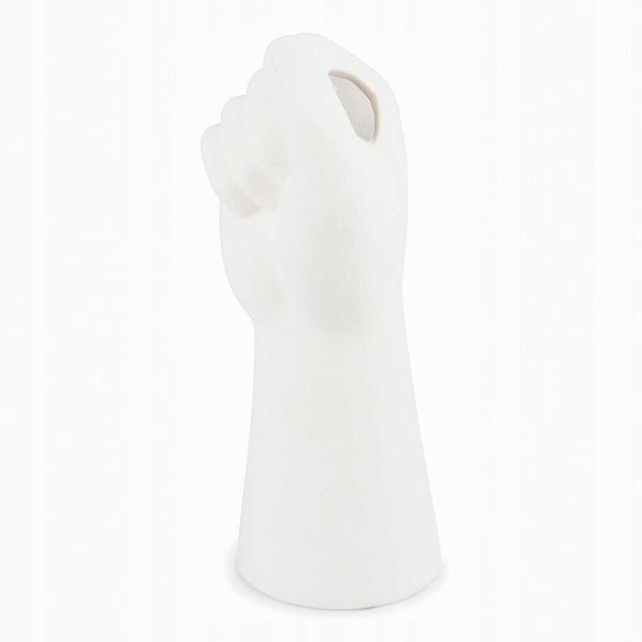 WAZON DŁOŃ ceramiczny biały wys. 23cm