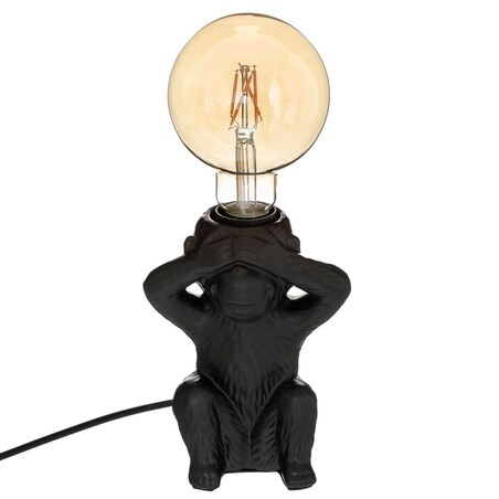 Lampa stołowa z małpą NO SEE, wys. 17 cm