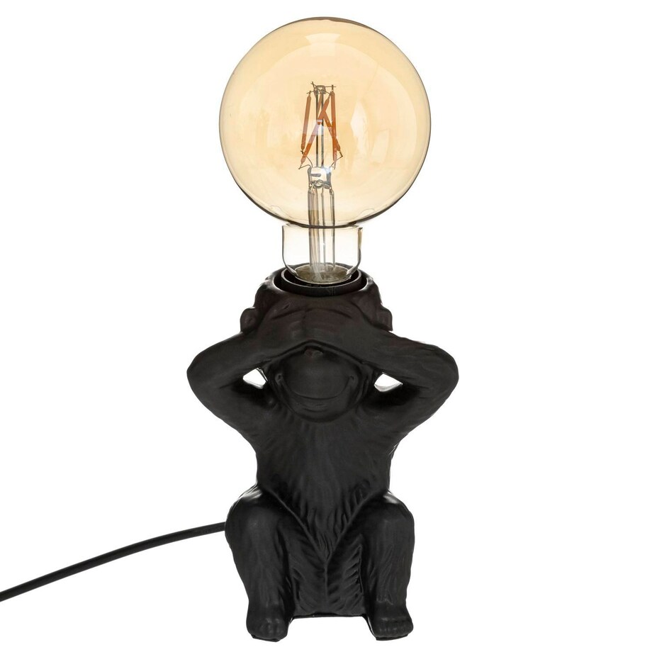 Lampa stołowa z małpą NO SEE, wys. 17 cm