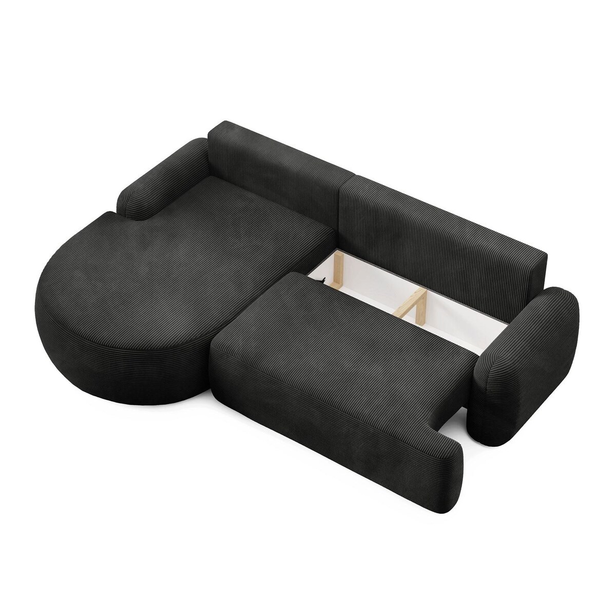 Zaokrąglony narożnik CLEO II z funkcją spania, wersja lewa, Poso 34