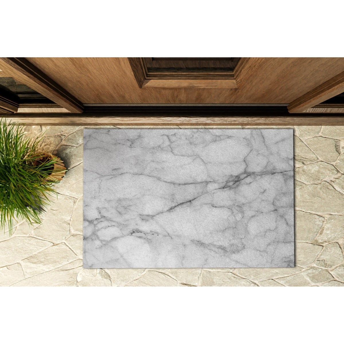 Wycieraczka zewnętrzna Biały marmur 90x60cm