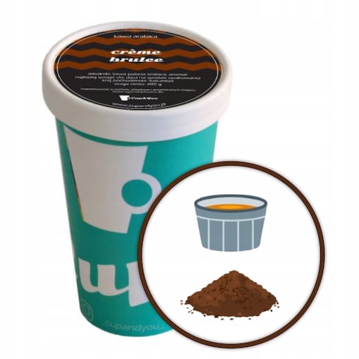Kawa aromatyzowana smakowa CREMEE BRULEE mielona EKO KUBEK Cup&You 200g