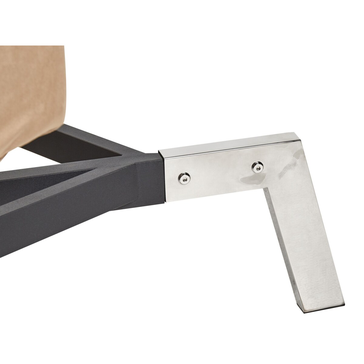 Szezlong welurowy rozkładany jasnobrązowy LOIRET