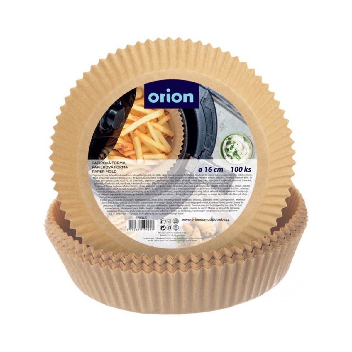 Orion wkład papierowy do frytownicy 16cm 100 sztuk 52913