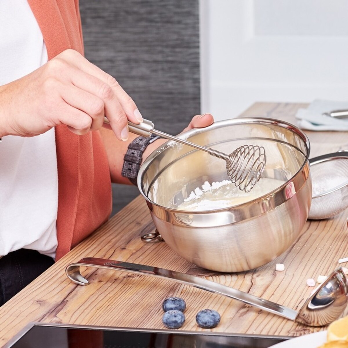 Zestaw mis stalowych z pokrywami 20,24cm - Roesle