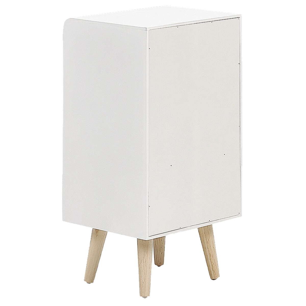 Drewniana szafka nocna biała NESIKA