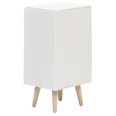 Drewniana szafka nocna biała NESIKA