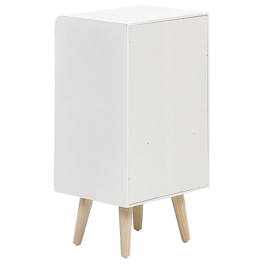 Drewniana szafka nocna biała NESIKA