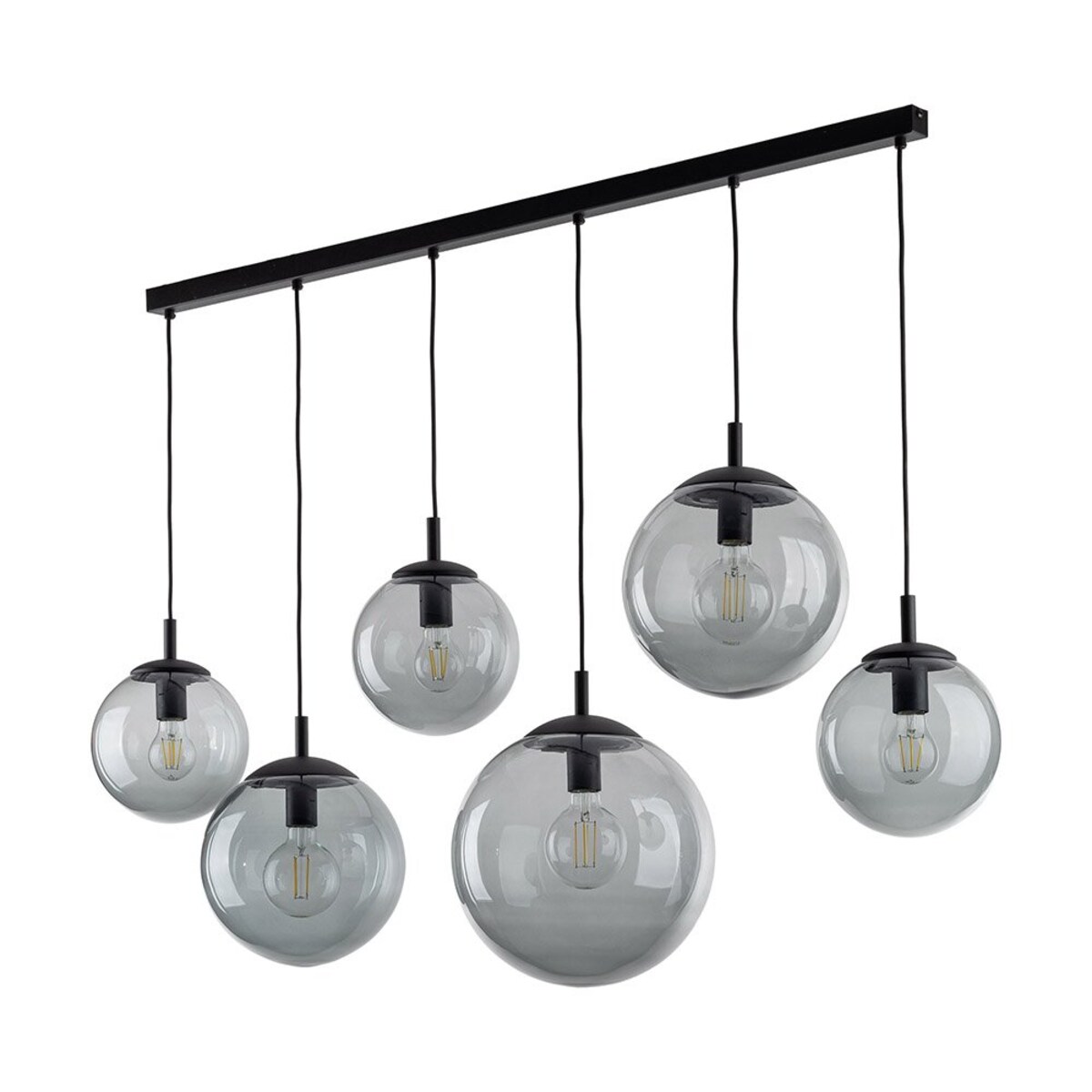 Lampa wisząca TK Lighting ESME GRAPHITE 5383, 6xE27, regulacja wysokości do 150 cm, grafitowo-czarna