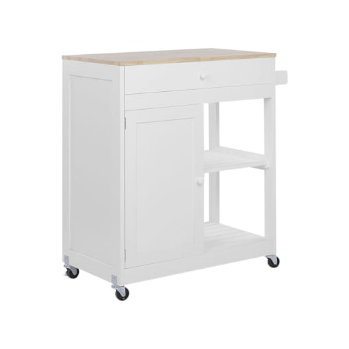 Wózek kuchenny z szufladą biały TRAPANI