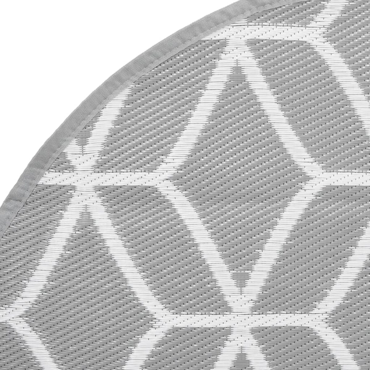 vidaXL Dywan na zewnątrz, ARAKIL szary, Ø160 cm, PP