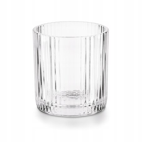 6X SZKLANKI LITERATKI niskie W PRĄŻKI na whisky alkohol napoje soki 320ml