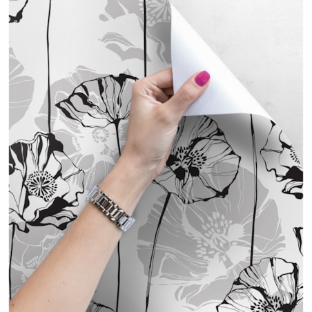 Tapeta Czarno-białe maki, 416x254cm