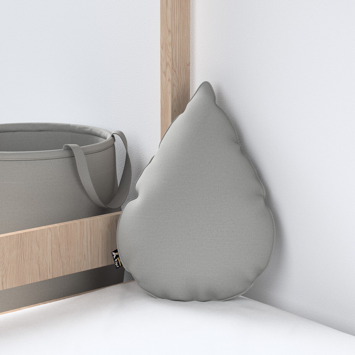 Poduszka Sweet Drop, szary, 55x15x35cm, Happiness