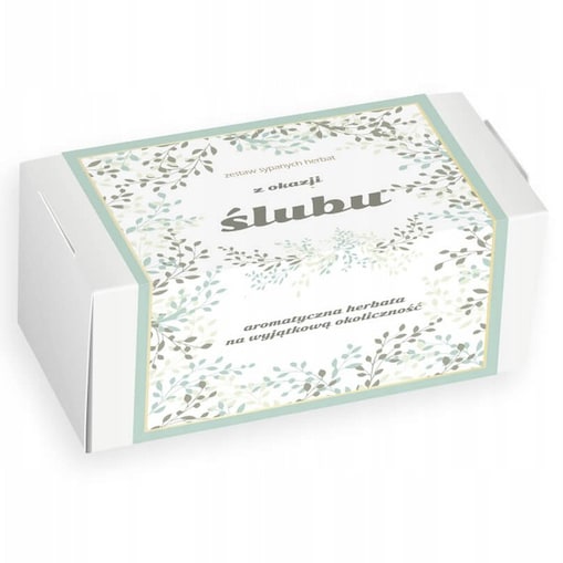 Elegancki i gustowny prezent z okazji ŚLUBU wesela rocznicy z herbatami