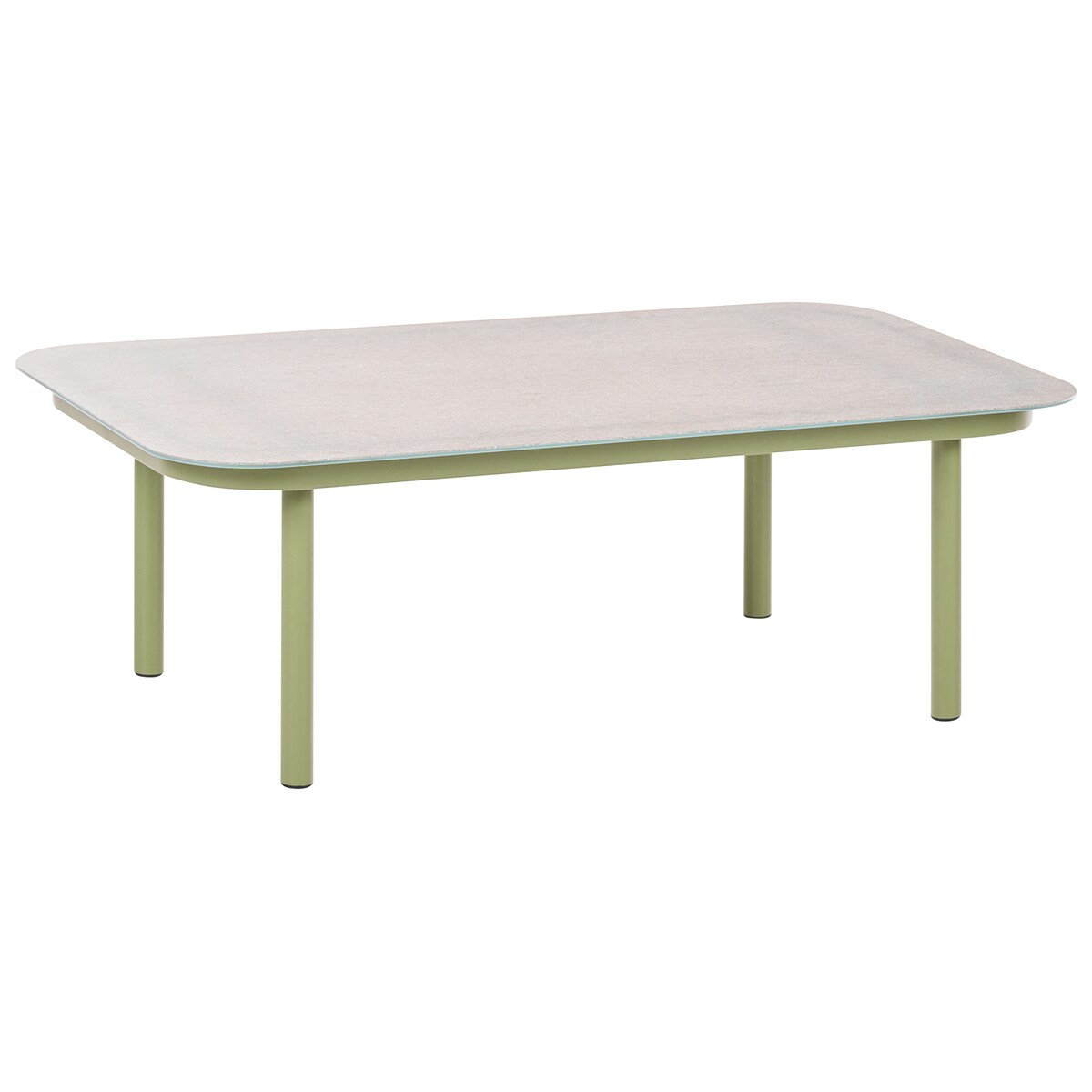 Sofa ogrodowa ze stolikiem dla 4 osób POLLINA Metal Zielony
