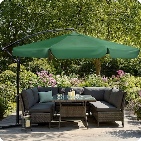 Parasol ogrodowy składany z wysięgnikiem pokrowiec 6 segmentów ø 350cm Plonos