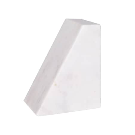 Zestaw 2 marmurowych podpórek do książek biały KROKOS