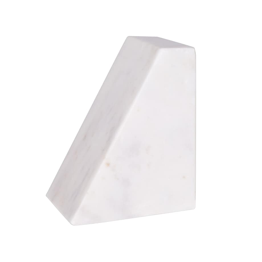 Zestaw 2 marmurowych podpórek do książek biały KROKOS