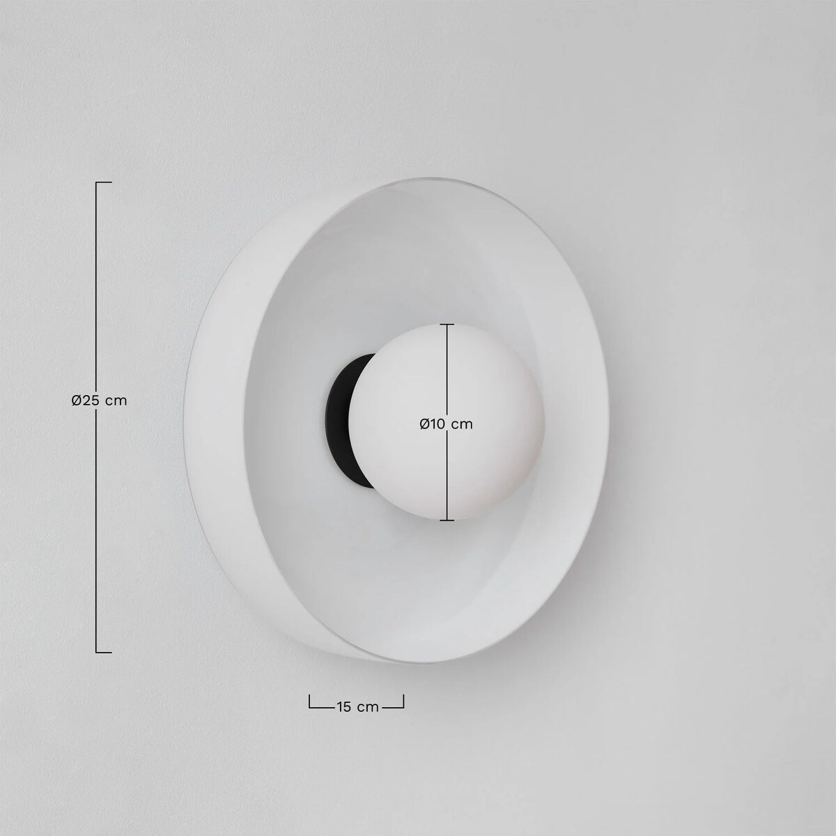 Kinkiet szklany Jaxal zielony Ø25 cm