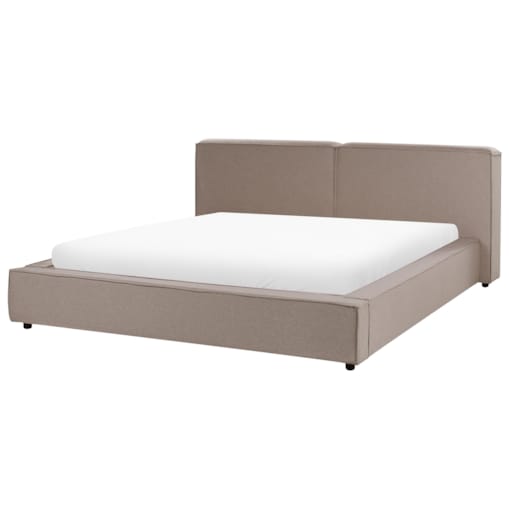 Łóżko tapicerowane 180 x 200 cm jasnobrązowe LINARDS
