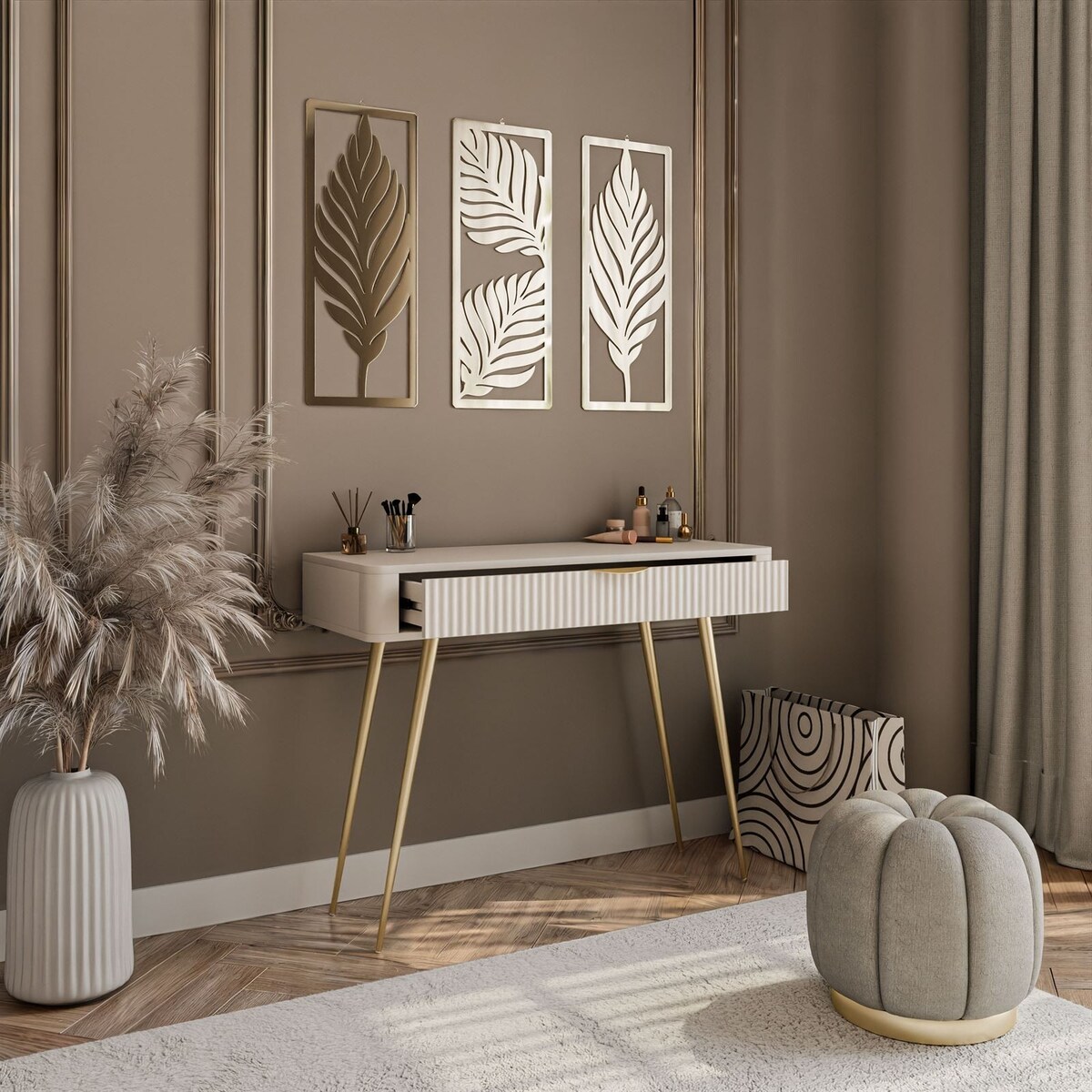 Konsola SCARLETT z szufladą beżowa