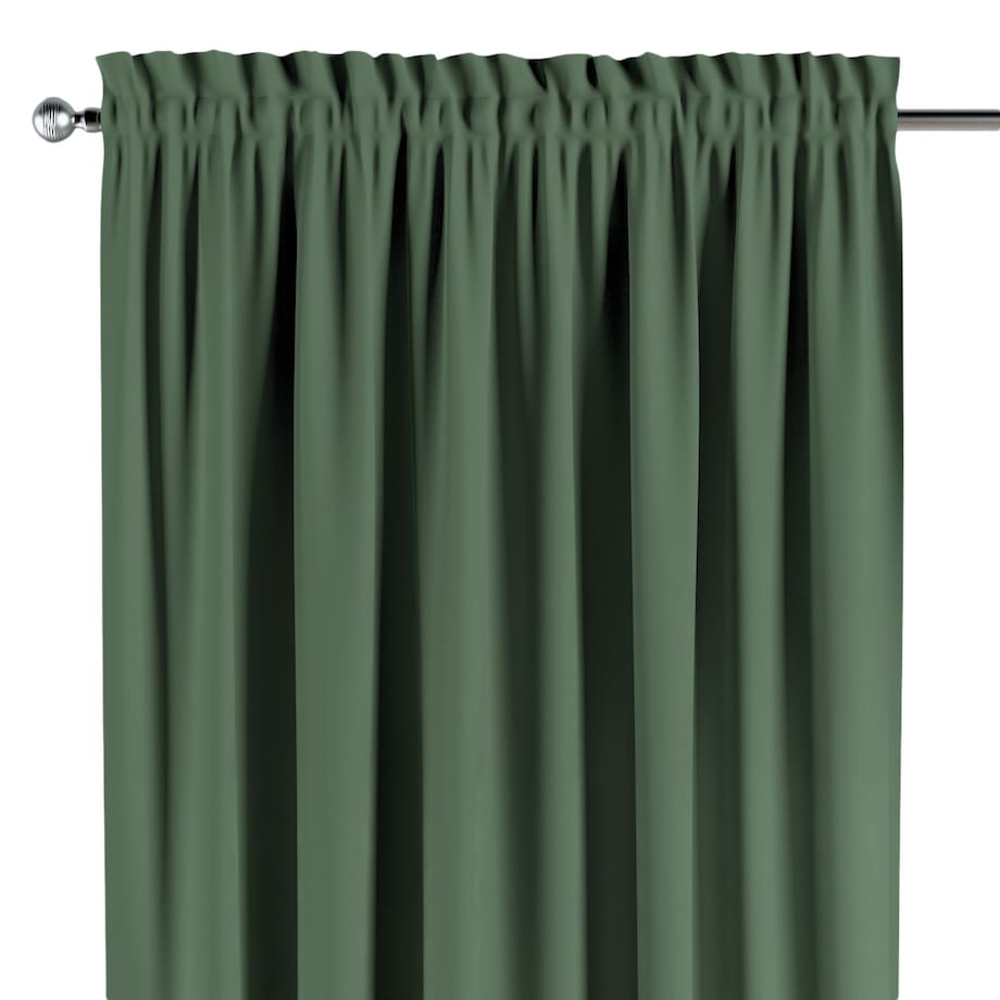 Zasłona na kanale z grzywką 1 szt. 130x260 zielony