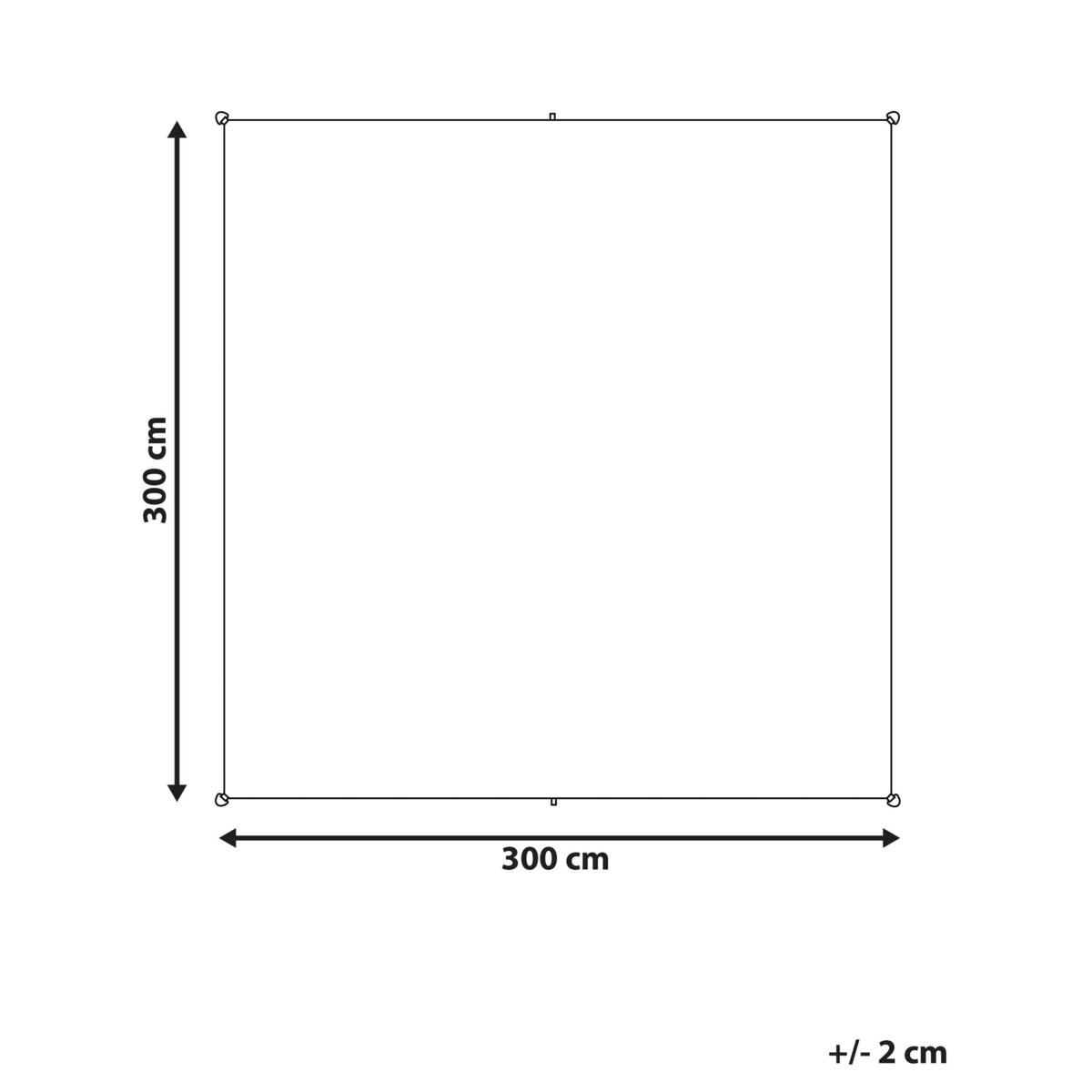 Żagiel przeciwsłoneczny kwadratowy 300 x 300 cm beżowy LUKKA
