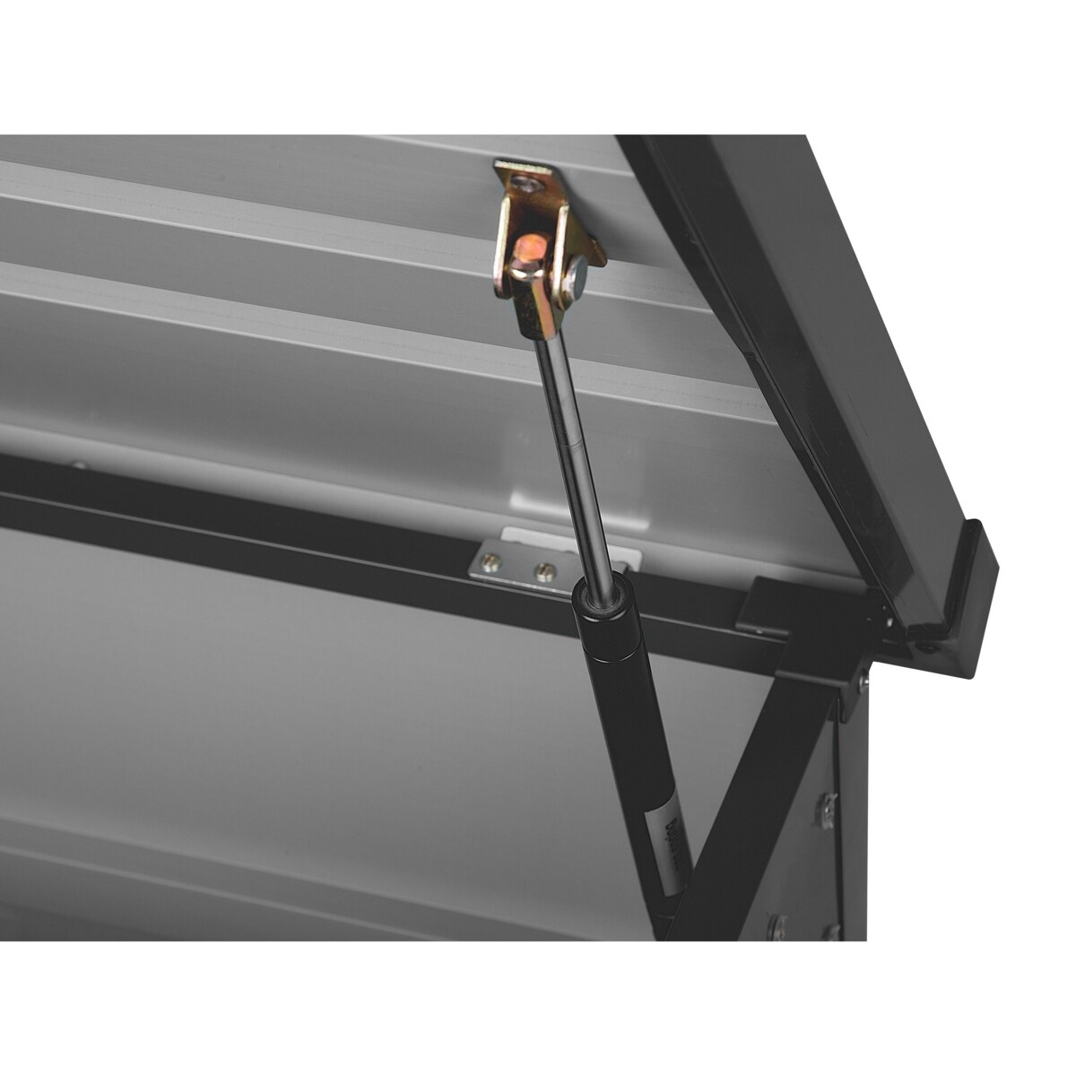 Skrzynia ogrodowa metalowa 300 l ciemnoszara CEBROSA