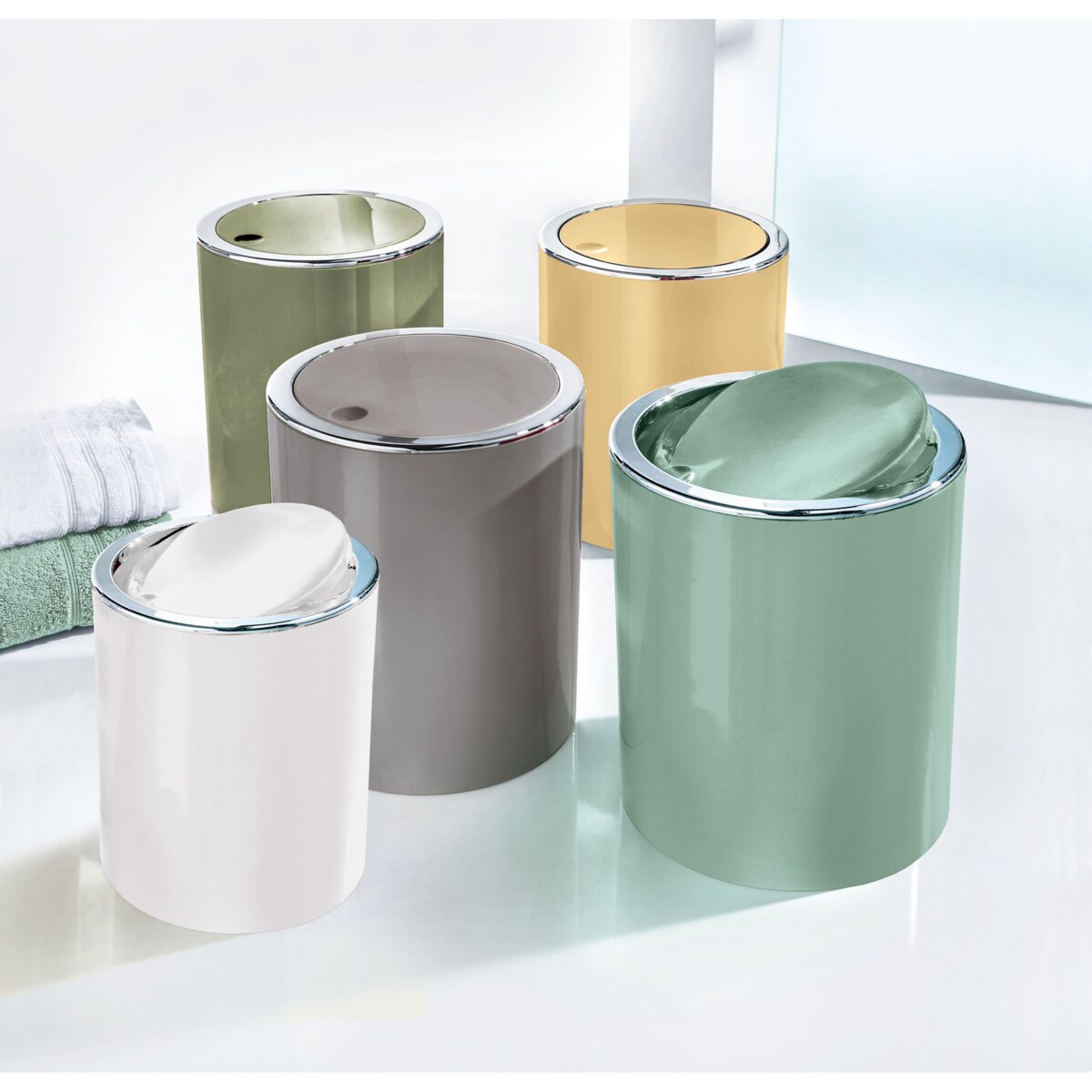 Kleine Wolke Clap Kosz łazienkowy Zielony 5 litrów