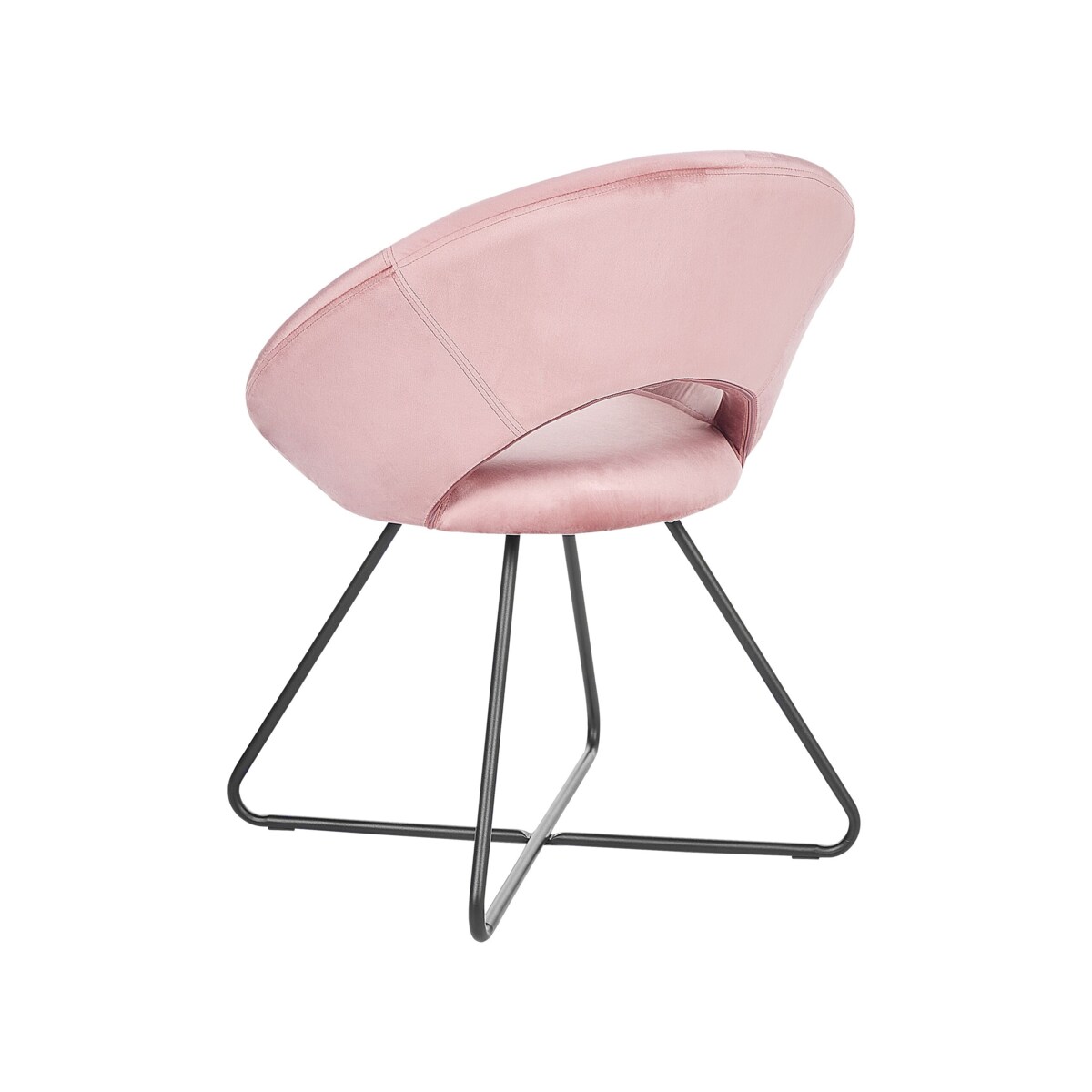 Fotel welurowy różowy RACHEL