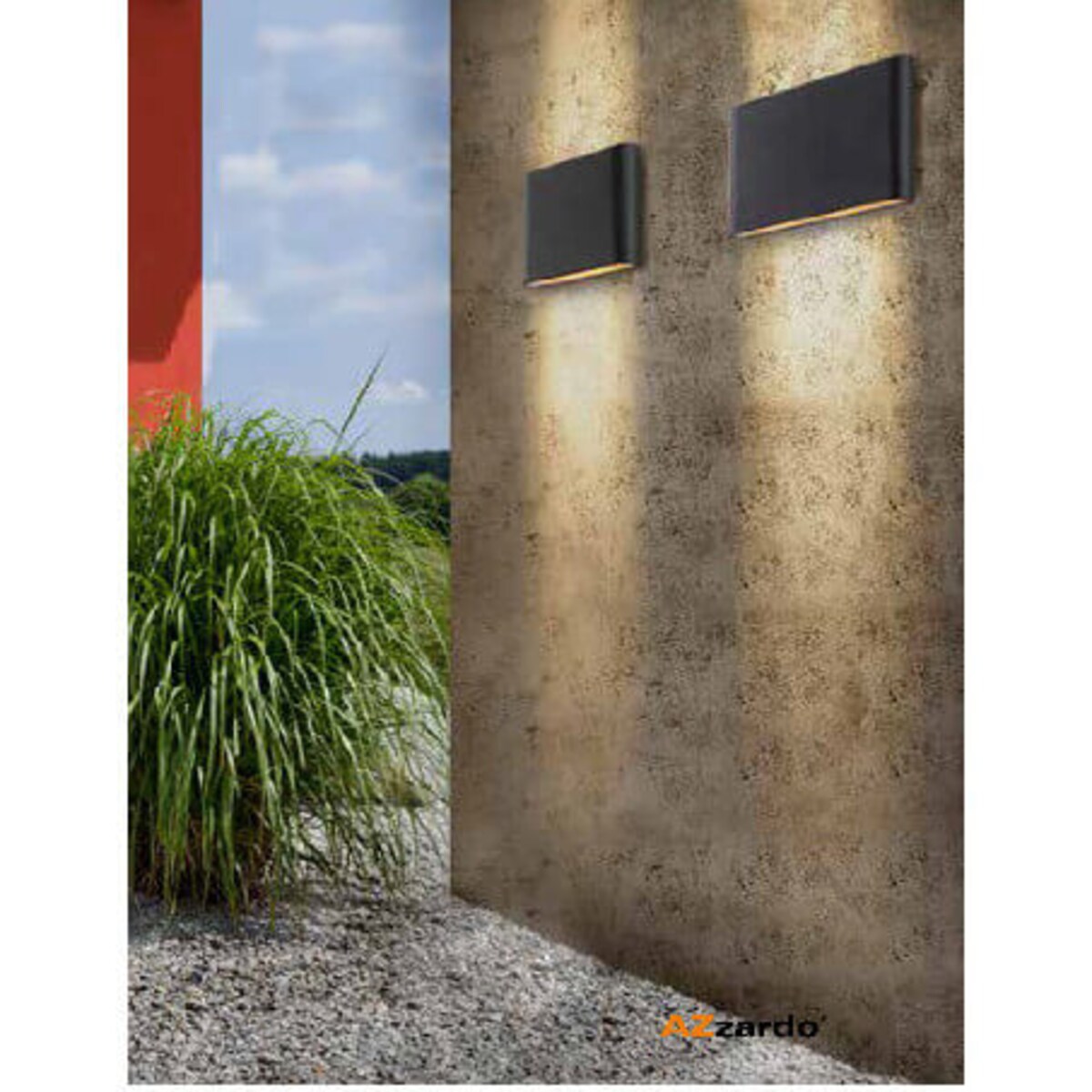 Czarna lampa do ogrodu Cremona kinkiet LED 10W nowoczesna