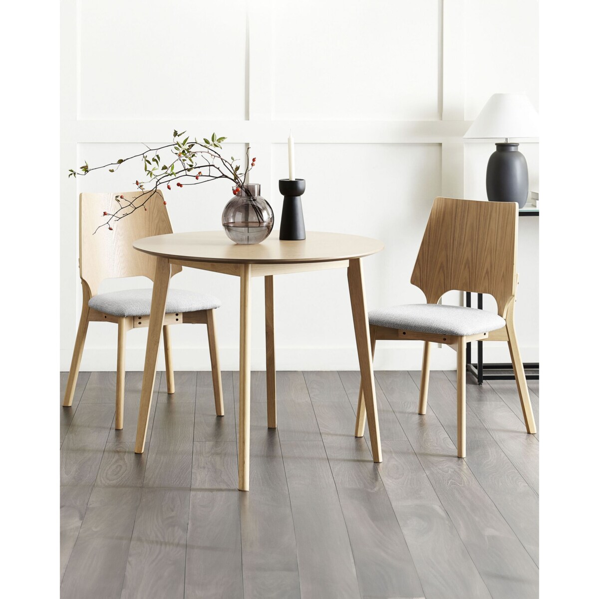 Zestaw 2 krzeseł do jadalni ABEE Jasnobrązowy