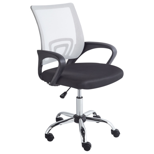 Krzesło biurowe regulowane czarno-białe SOLID
