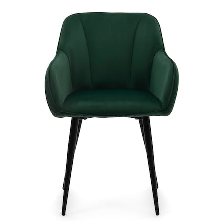 Krzesło tapicerowane welurowe LAGO velvet aksamit zielone