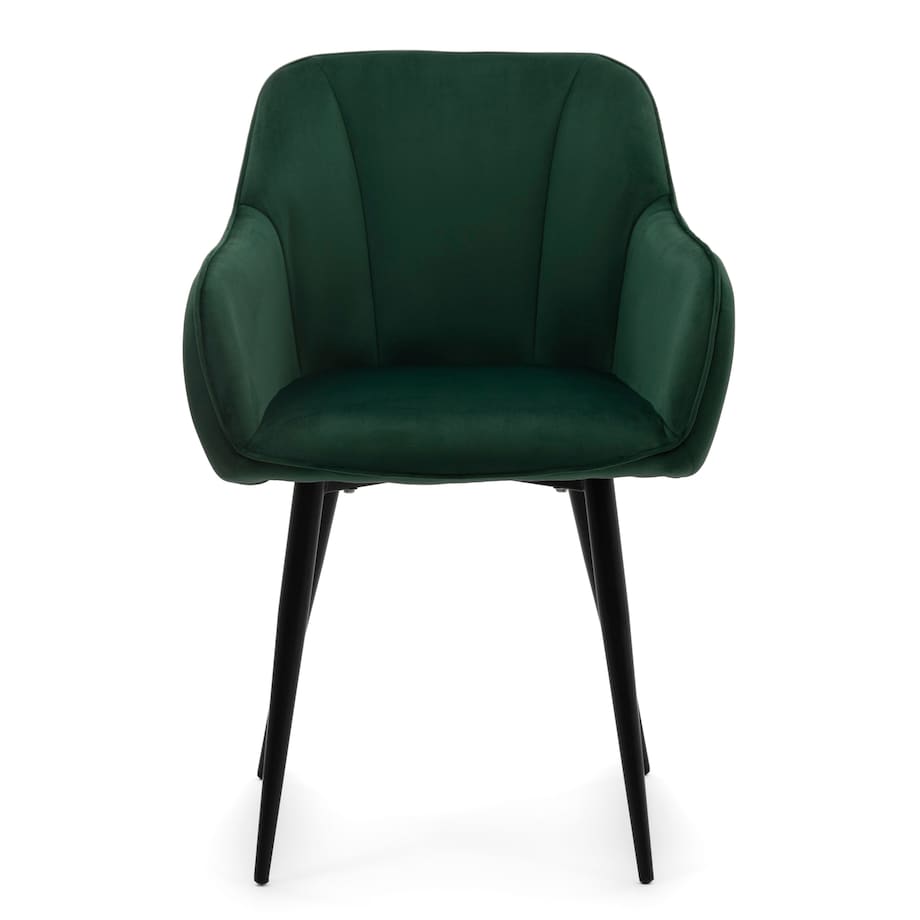Krzesło tapicerowane welurowe LAGO velvet aksamit zielone